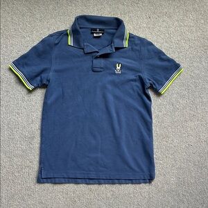 Psycho Bunny Blue and Green Polo Sporty Classic